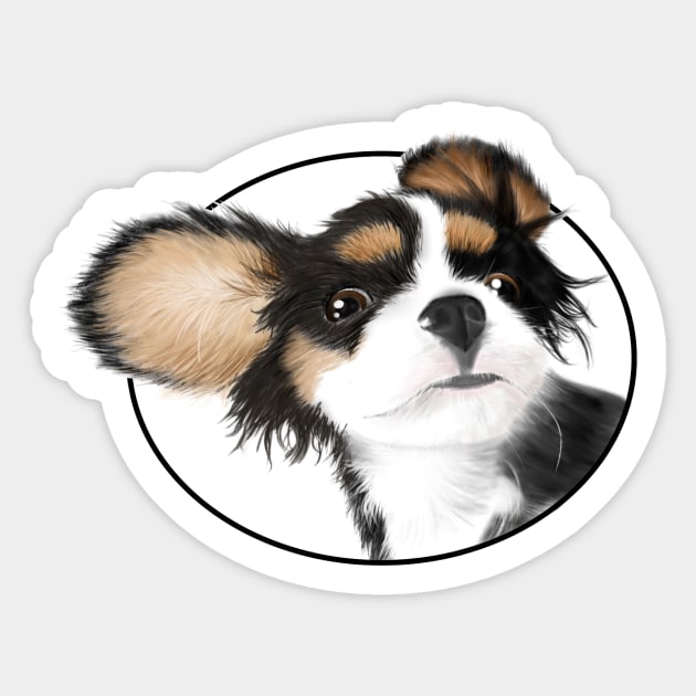 Puppy in the move Sticker by SabinasArts